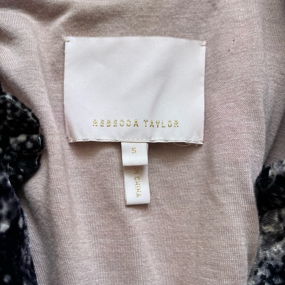 Rebecca Taylor Snake Print Velvet Blazer Jacket Size Small Bold Confident zip - Picture 6 of 8